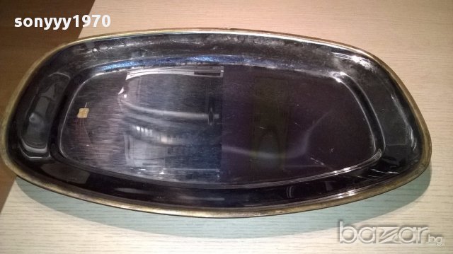 Oro 24k inox 18/10-поднос с позлата-45/31см-внос швеицария, снимка 2 - Други - 15461773