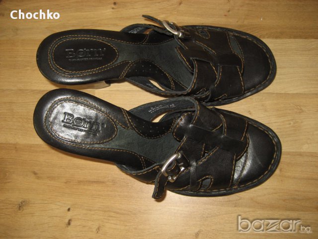 Страхотни чехли от естествена кожа Born, снимка 3 - Чехли - 14169525
