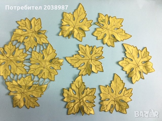 бродиран комплект за сервиране в зелен цвят-4лв други ръчно плетени неща, снимка 3 - Декорация за дома - 25882825