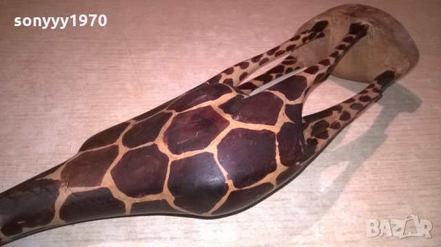 жираф-46х13х8см-дървен-внос швеицария, снимка 9 - Колекции - 26170918