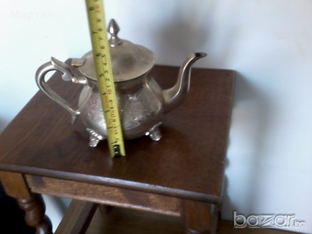 Стар масивен посребрен - Чайник - 1бр!(5555599), снимка 4 - Сервизи - 18629945