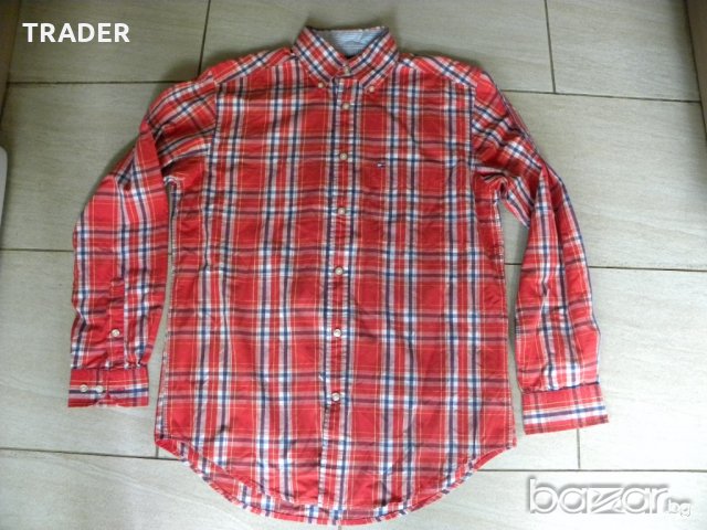 Мъжка риза TOMMY HILFIGER, 100% памук, снимка 2 - Ризи - 18478106