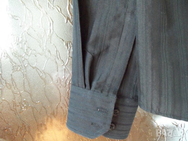 мъжка черна риза с дълъг ръкав- T43/44, снимка 9 - Ризи - 26149145