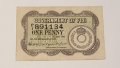 X RARE 1942 GOVERNMENT OF FIJI PENNY NOTE