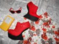 Дамски  червени обувки на платформа Gabriela Juliani, снимка 9