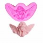Ангел с разперени крила силиконов молд форма декорация торта фондан шоколад гипс, снимка 3