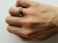 Сребърен пръстен с бели циркони - сребро проба 925 , снимка 4
