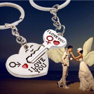 Подарък за Свети Валентин - Ключодържател - Сърце и ключ, снимка 1 - Романтични подаръци - 17101279