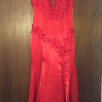 Официална/елегантна червена рокля, снимка 4 - Рокли - 21597395