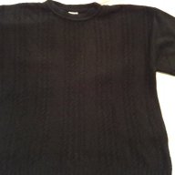 Мъжки черен пуловер голям размер XL, 2XL, снимка 1 - Пуловери - 15980383