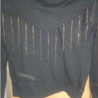 ватирана черна блуза, снимка 1 - Блузи с дълъг ръкав и пуловери - 15746439