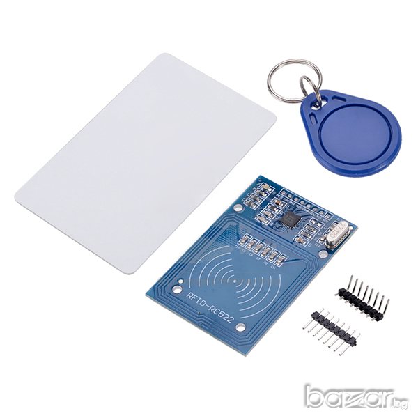 RFID RC522 модул с IC карта и ключодържател, Ардуино / Arduino, снимка 1