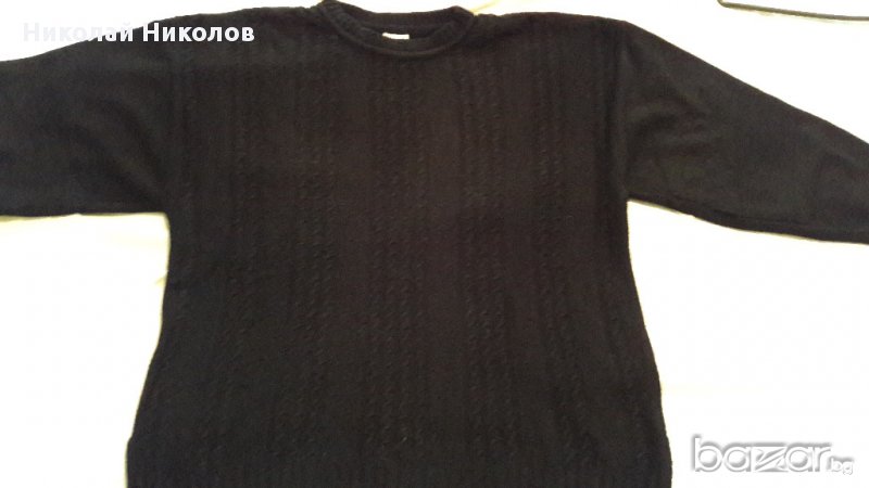 Мъжки черен пуловер голям размер XL, 2XL, снимка 1