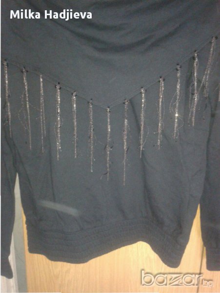 ватирана черна блуза, снимка 1