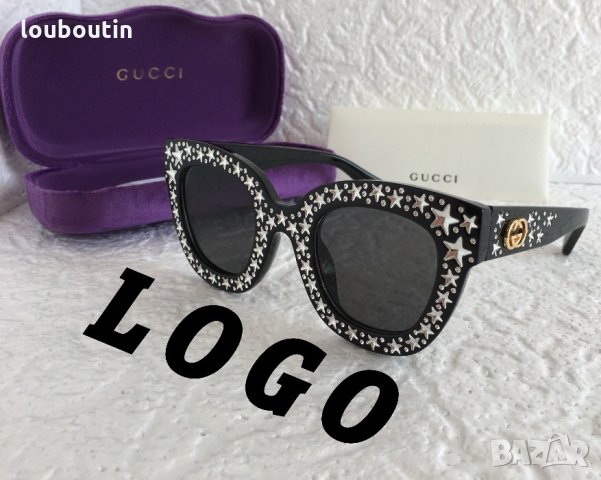 Gucci дамски слънчеви очила с звезди камъни, снимка 2 - Слънчеви и диоптрични очила - 23456402
