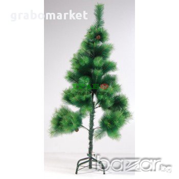 Красиво изкуствено коледно дръвче в два цвята, с поставка. Височина - 60см. 29бр. клончета., снимка 1