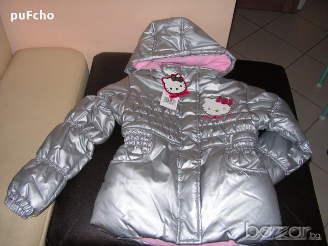Разпродажба! Зимно яке Hello Kitty за 4 г. с подарък нова шапка