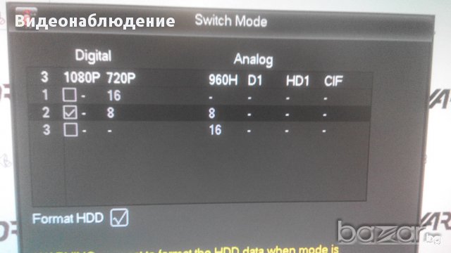 960H / AHD-M / 720P / 1080P Хибридeн AHR DVR 16 Канален Cctv За AHD-М/720Р/1080Р и Аналогови Камери, снимка 13 - Камери - 13284930