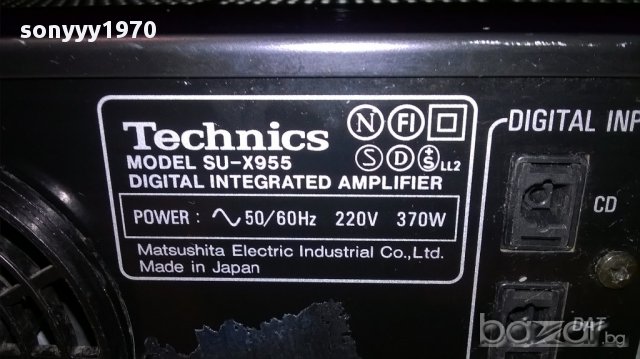 ПОРЪЧАН-technics su-x955-stereo amplifier-370watts, снимка 7 - Ресийвъри, усилватели, смесителни пултове - 12277483