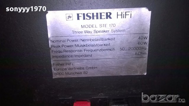 Fisher ste-170 made in germany-2бр 48/24/22см-внос швеицария, снимка 10 - Тонколони - 13906299