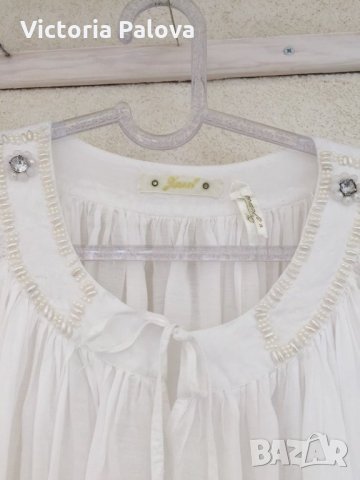 Супер красива тънка белоснежна блуза, снимка 14 - Туники - 25875073