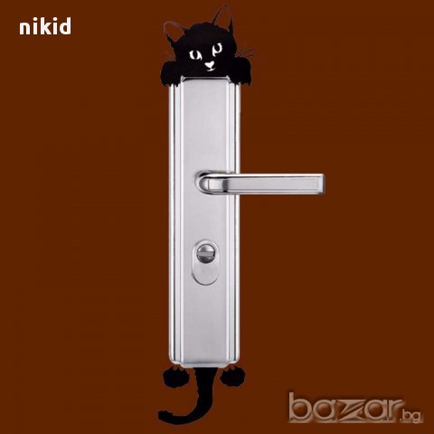 коте 2 части стикер за контакт ключ на лампа копчето врата дръжка, снимка 2 - Декорация за дома - 17038757
