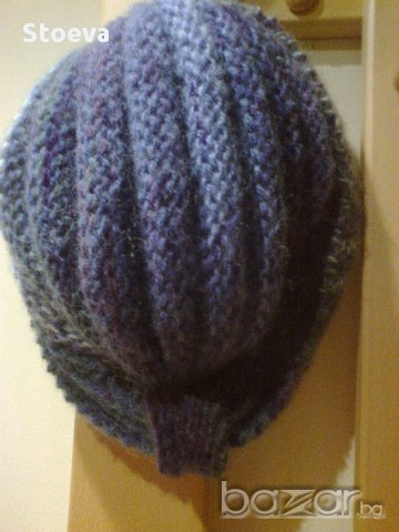 Ръчно плетена шапка тюрбан и шал, снимка 3 - Шапки - 13393097