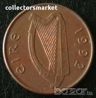 1 пени 1992, Ирландия, снимка 2 - Нумизматика и бонистика - 14453367