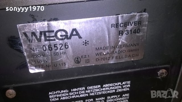 wega r3140 stereo receiver-made in germany, снимка 14 - Ресийвъри, усилватели, смесителни пултове - 24633063