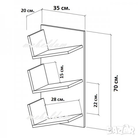 Етажерка за стена(код-0853), снимка 4 - Етажерки - 23051653