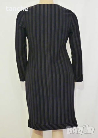 Нови Рокли в сиво и черно райе - М, L,  XL, снимка 2 - Рокли - 24435888