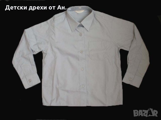 Сива Риза на Marks & Spencer, 6год./116см. , снимка 2 - Детски ризи - 23727403