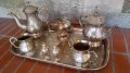 Старинен дълбоко посребрен сервиз, снимка 2