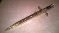 нож сабя-златна кама с ножница-метални-38х11см-внос швеицария, снимка 2