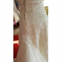 луксозна сватбена булчинска рокля с бижу, снимка 3 - Сватбени рокли - 23915180