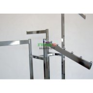 Тръбен метален стелаж с четири рамена - никелиран, снимка 4 - Стелажи и щандове - 15971382