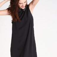 VILA  дамска черна рокля, официална / ежедневна / вечерна / нова, с етикет, черна, снимка 3 - Рокли - 18539283
