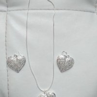Сребърен комплект "Любов ", снимка 5 - Бижутерийни комплекти - 23869454