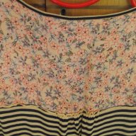 Нова, Красива блуза, райета, цветя, XXL, синя, розова, снимка 5 - Тениски - 15070703