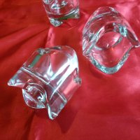 Комплект Шведски Свещници КРИСТАЛНО Стъкло , снимка 3 - Антикварни и старинни предмети - 25877259