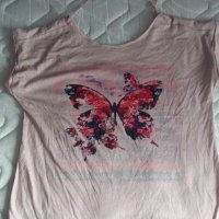 тениска с пеперуди, снимка 1 - Тениски - 22119450