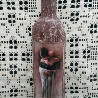 Декорирана бутилка за домашен алкохол - Ръчна изработка!, снимка 1 - Декорация за дома - 16736084