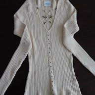 Дамска блуза с дълъг ръкав, фино плетиво, бежова Некст 12 +, снимка 2 - Блузи с дълъг ръкав и пуловери - 17976252
