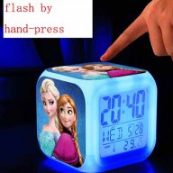 Frozen LED Alarm часовници с термометър с 7 цвята., снимка 2 - Други - 8988100