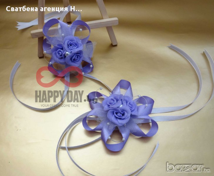 Сватбени бутониери - бутониера-гривна Тринити, снимка 1