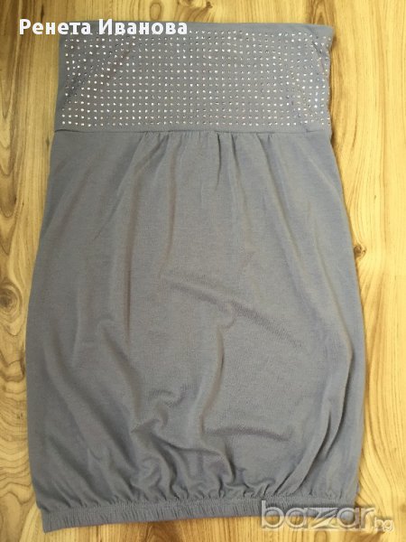 Дамска туника бюстие РULL&BEAR оригинал, с КАМЪЧЕТА, св.лилаво, от вискоза с еластан, снимка 1