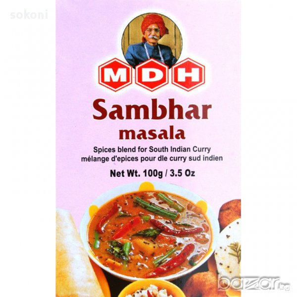 MDH Sambhar / МДХ Подправка микс Самбар Масала 100гр, снимка 1