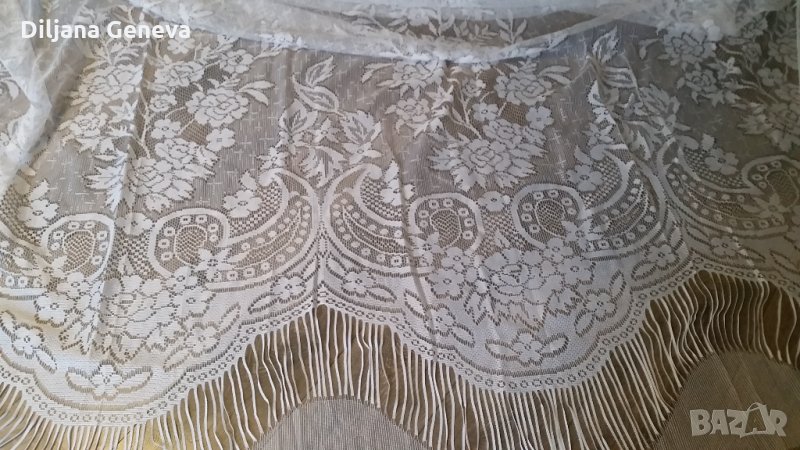 нови пердета и плетена покривка за маса, снимка 1