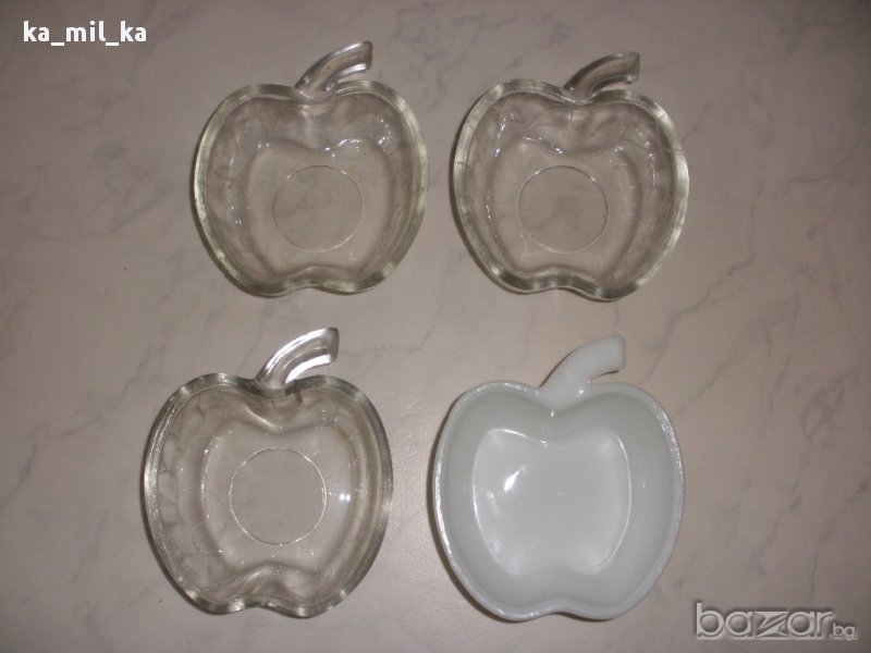 Сет купички с форма на ябълки, за ядки - прекрасни , снимка 1