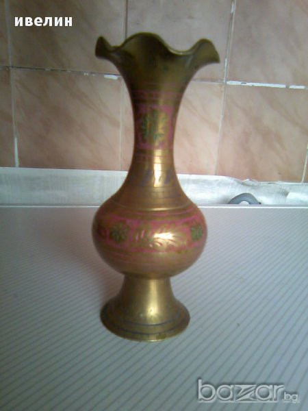 месингова ваза, снимка 1